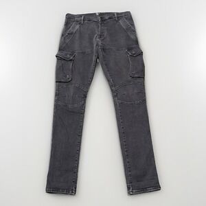 PRPS‎ Slim Taper Jeans Black Cargo Men's Size 32 Grunge Punk Rock Goth Emo